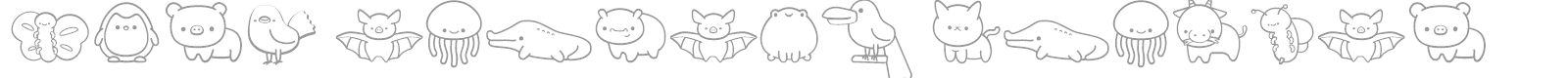 Cute Animals Dingbat font preview